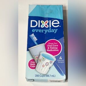 Dixie Everyday 3 oz Bath Cups Symphony Flower Pattern 200 Ct 4 Different Design